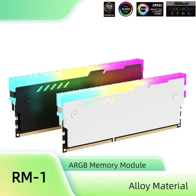 Ddr5 Ram - ฮีทซิงค์ระบายความร้อนแรม RM-1 สำหรับคอมพิวเตอร์ตั้งโต๊ะ รองรับไฟ ARGB 5V-3PIN