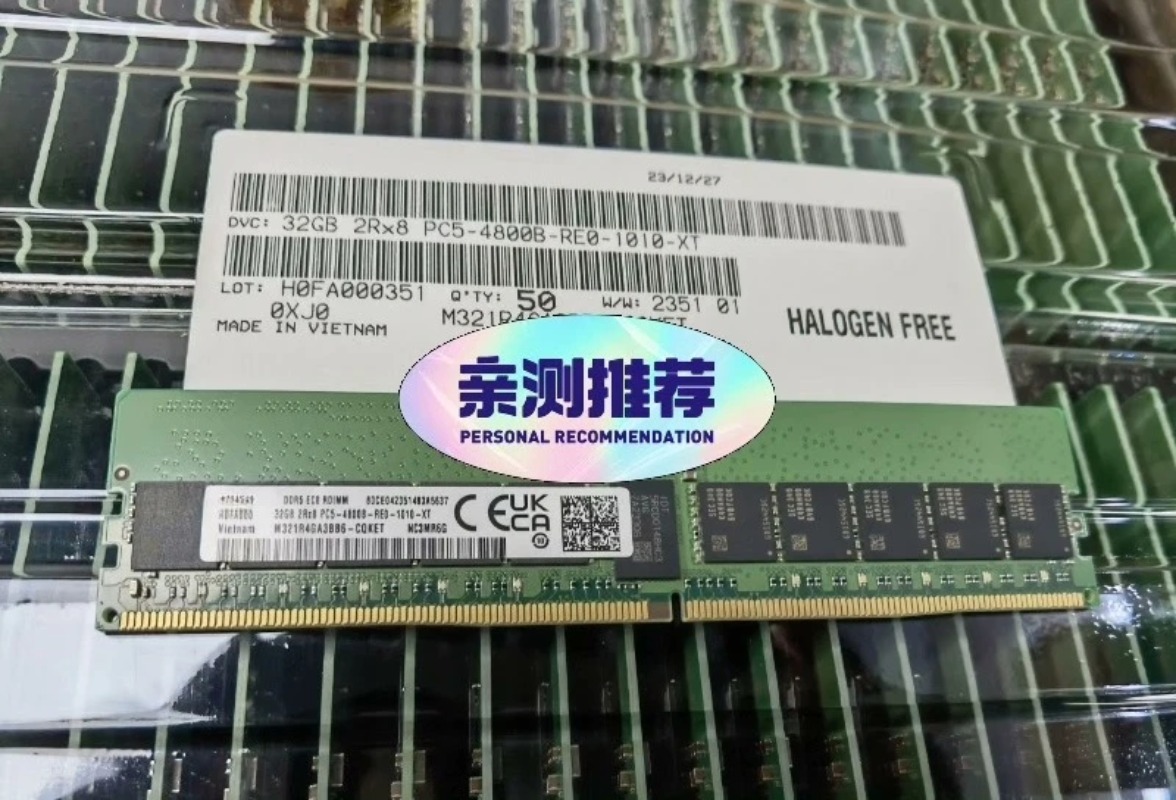 แรมเซิร์ฟเวอร์ Samsung 32GB DD - Ddr5 4800Mhz บทวิจารณ์และราคา